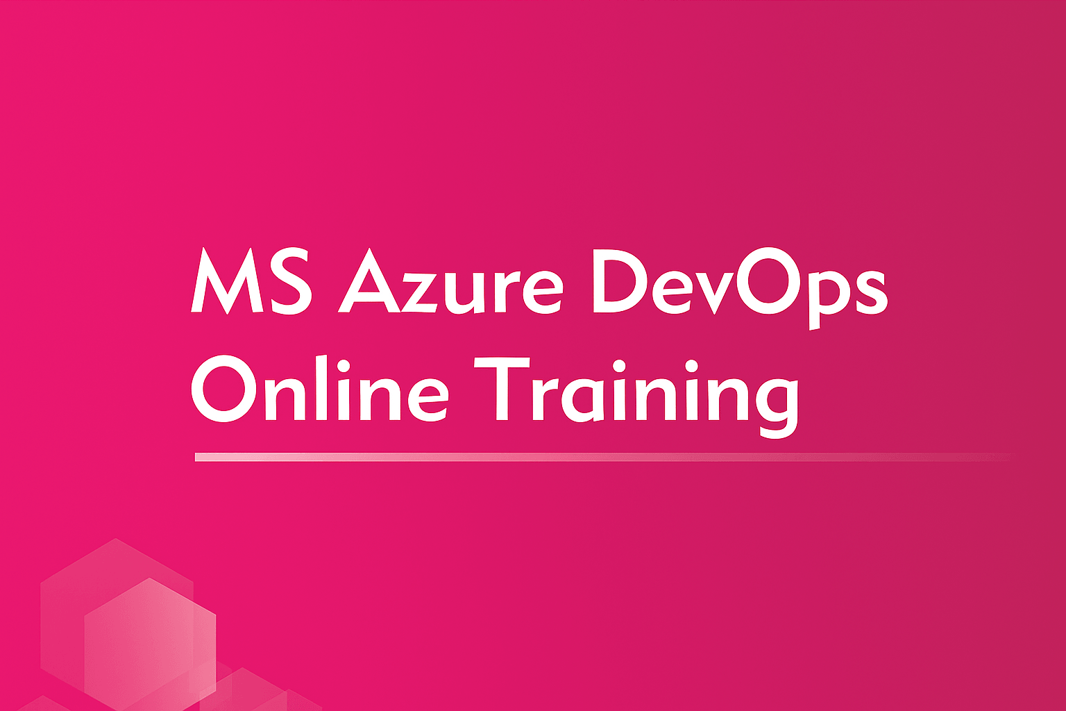 MS Azure Devops Online Training