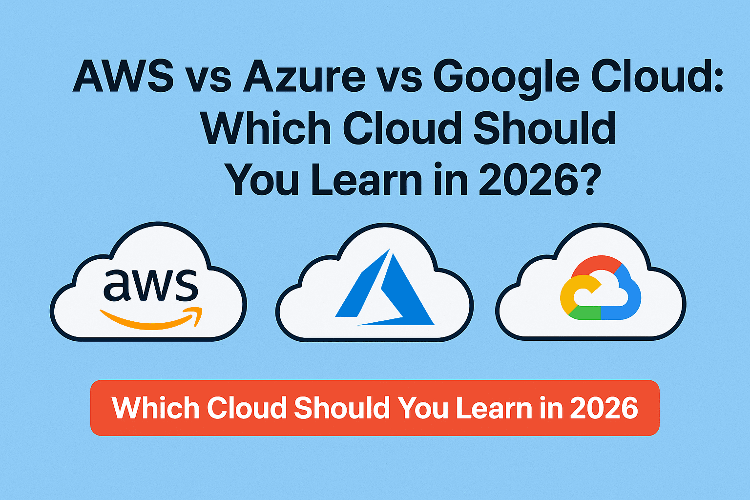 🌩️ AWS vs Azure vs Google Cloud: Which Cloud Should You Learn in 2026?